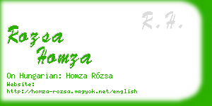 rozsa homza business card